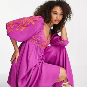 Free People Wedgewood Maxi Dress in Orchid Purple